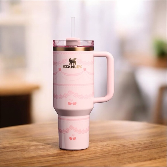 The Valentine's Day Quencher H2.0 Flowstate Tumbler 40 OZ Pink Velvet Cake - Picture 4 of 16